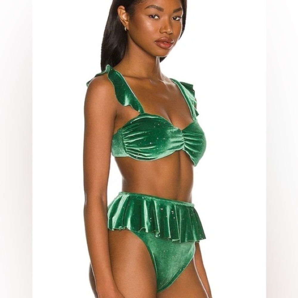 Beach Riot glitter daisy bikini SET - bottom XS & Top S - Picture 2 of 12